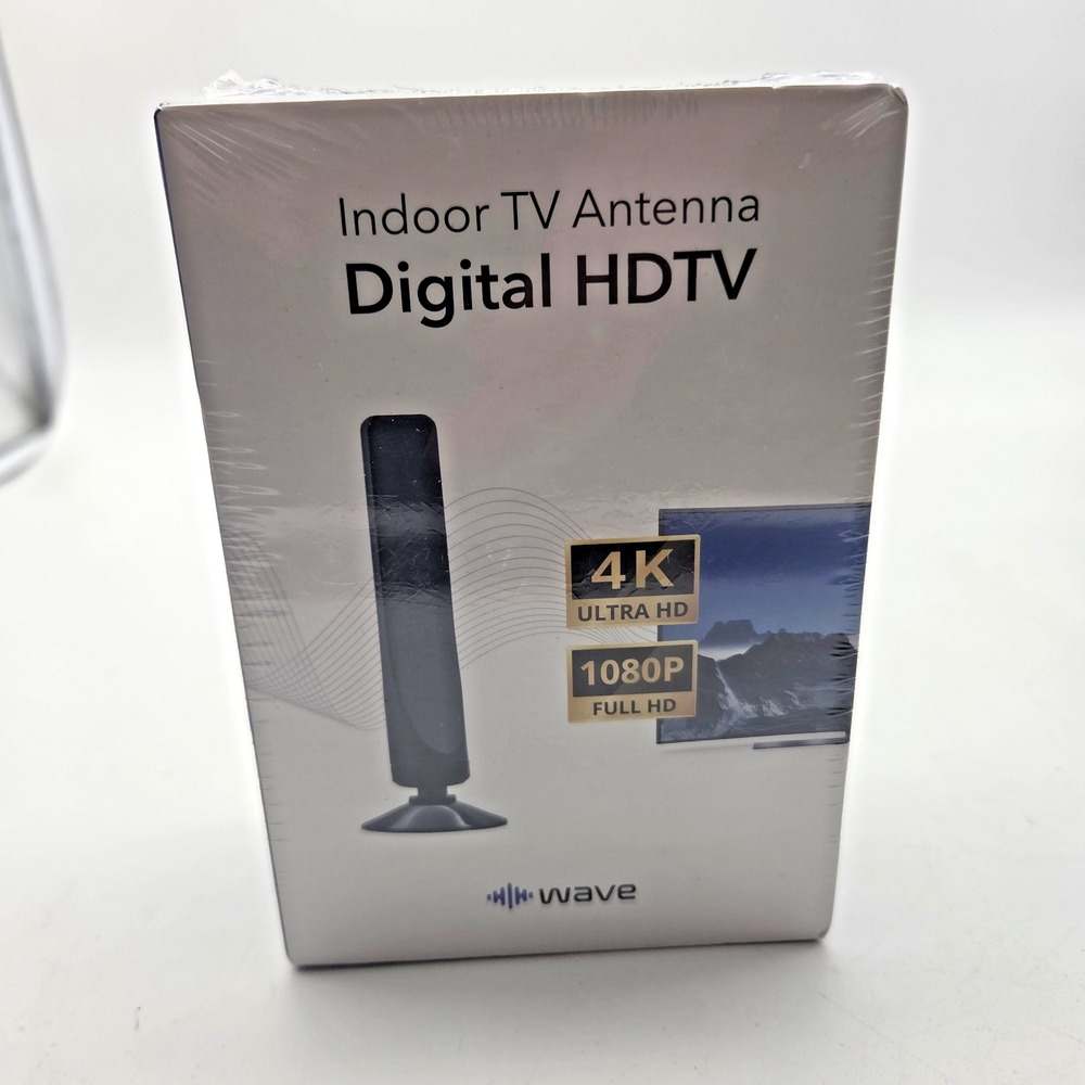 New Sealed Wave Max Indoor TV Antenna 4K Ultra HD Signal Booster Digital HDTV